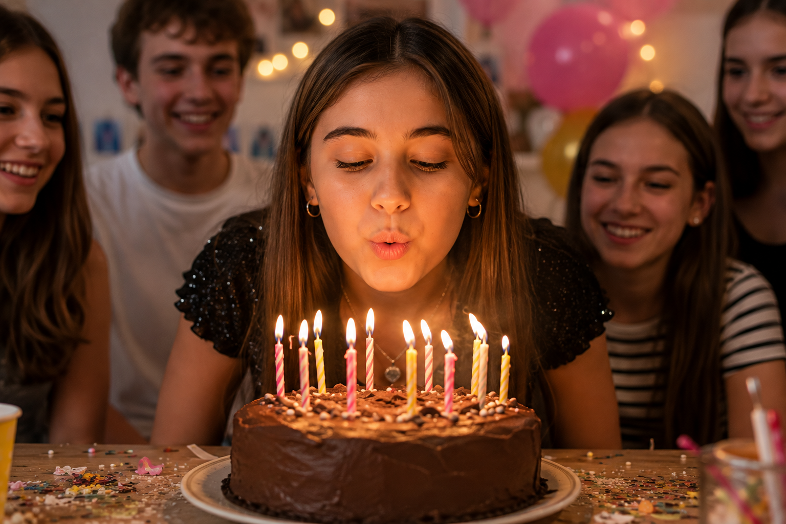 Gâteau d'anniversaire décoré par des enfants pendant un atelier pâtisserie