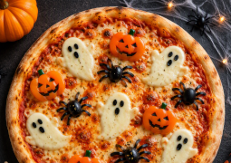 Pizz'Halloween et monstrueuse crème dessert